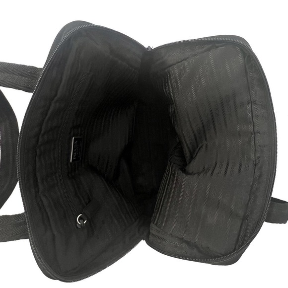 Prada Tessuto Black Nylon Satchel Tote Bag Medium - Picture 8 of 16